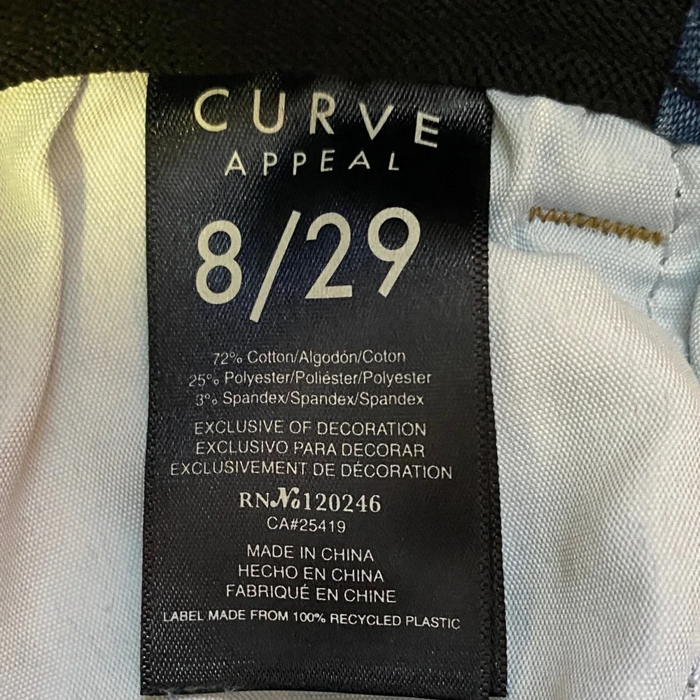 Curve Appeal High Rise Skinny Jeans Size 8/29 - Picture 6 of 9
